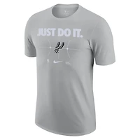 Men's Nike Silver San Antonio Spurs Just Do It T-Shirt