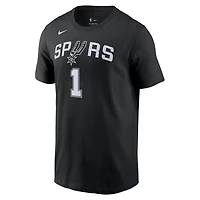 Men's Nike Victor Wembanyama San Antonio Spurs Icon 2022/23 Name & Number T-Shirt