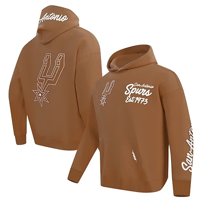 Sweat à capuche épaules tombantes Pro Standard Brown San Antonio Spurs Paint the City pour homme