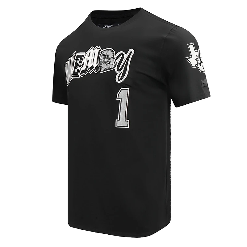 Men's Pro Standard Victor Wembanyama Black San Antonio Spurs City Ransom T-Shirt