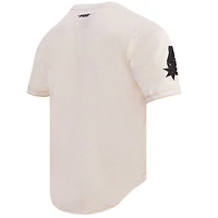 Haut boutonné en maille triple ton sur Pro Standard Victor Wembanyama San Antonio Spurs pour hommes