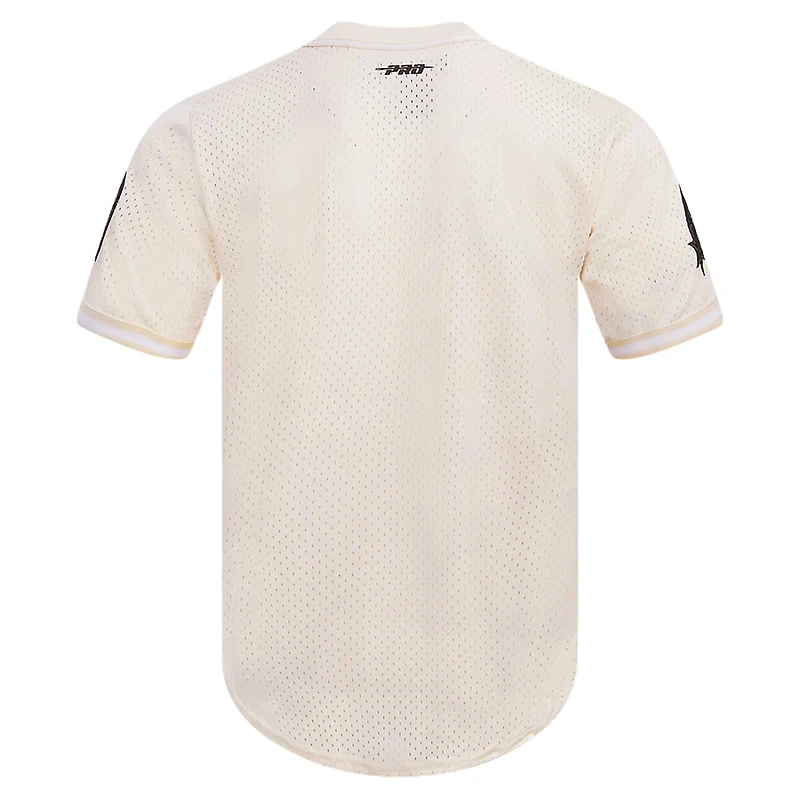 Haut boutonné en maille triple ton sur Pro Standard Victor Wembanyama San Antonio Spurs pour hommes