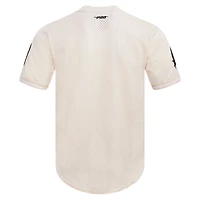 Haut boutonné en maille triple ton sur Pro Standard Victor Wembanyama San Antonio Spurs pour hommes