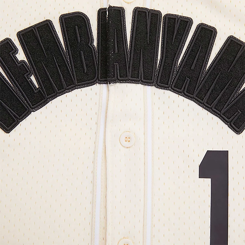Haut boutonné en maille triple ton sur Pro Standard Victor Wembanyama San Antonio Spurs pour hommes