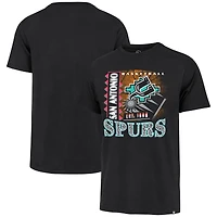 Profil du t-shirt noir San Antonio Spurs grandes tailles pour homme