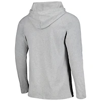 T-shirt à capuche manches longues Stadium Essentials pour hommes, gris chiné, San Antonio Spurs Atrium Raglan
