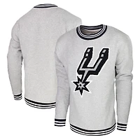 Sweat-shirt Stadium Essentials gris chiné pour hommes, San Antonio Spurs Club Level