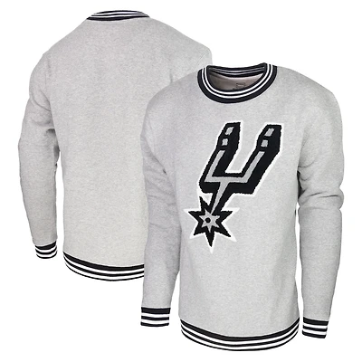 Sweat-shirt Stadium Essentials gris chiné pour hommes, San Antonio Spurs Club Level