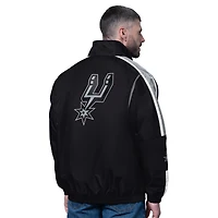 Men's Starter  Black San Antonio Spurs Freestyle Lightweight Full-Zip Jacket