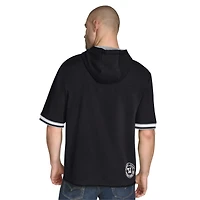 Sweat à capuche manches courtes Paul French Terry noir pour homme de Tommy Jeans San Antonio Spurs