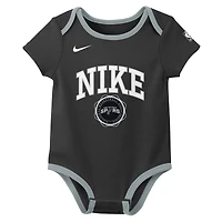 Newborn Nike Black/Gray San Antonio Spurs Just Do It Two-Pack Bodysuit Set