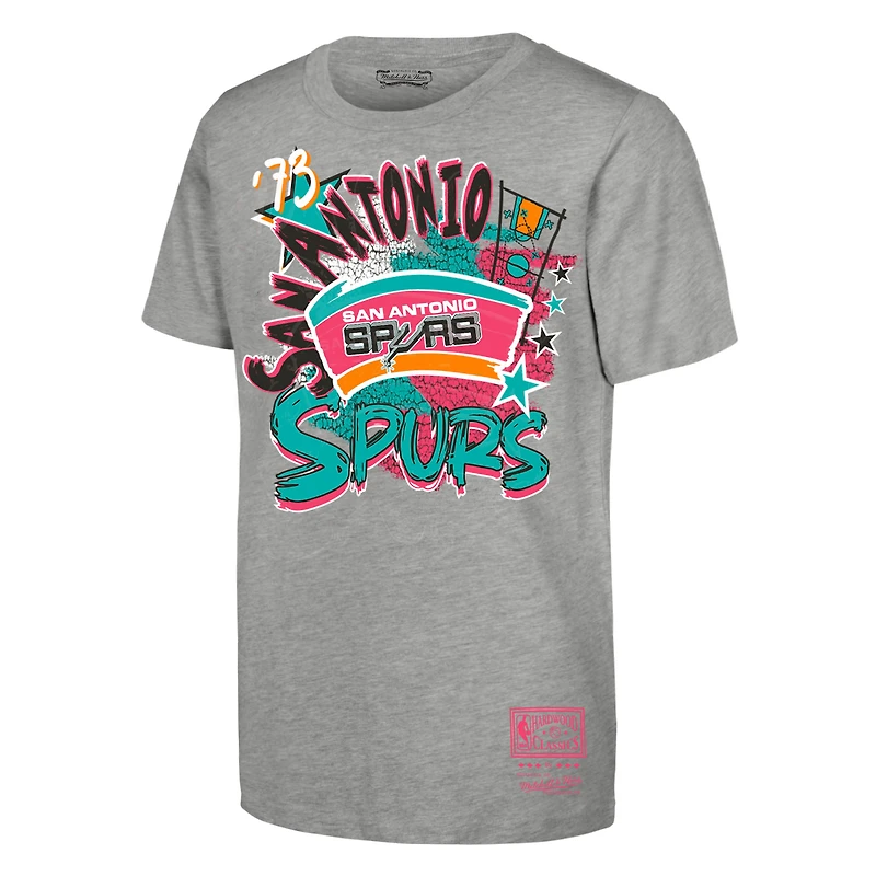 Preschool Mitchell & Ness Heather Gray San Antonio Spurs Play by T-Shirt