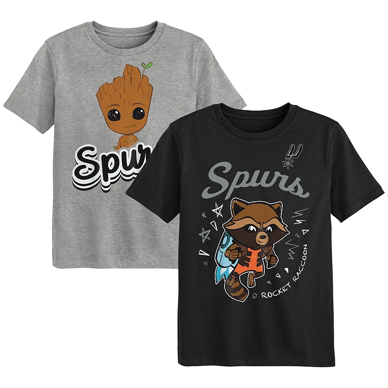 Ensemble de t-shirts deux pièces pour enfants d'âge préscolaire San Antonio Spurs Les Gardiens la Galaxie