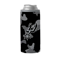 Glacière fine à motif camouflage noir de 12 oz des San Antonio Spurs