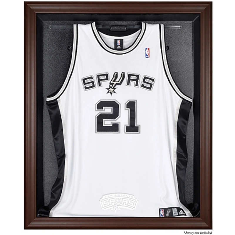 Vitrine de présentation de maillots encadrés marron des San Antonio Spurs (2002-2017)