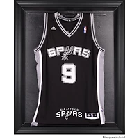 Vitrine de maillot avec logo de l'équipe noire encadrée des San Antonio Spurs