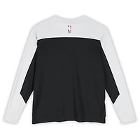 T-shirt noir à manches longues Stephon Castle des San Antonio Spurs, porté par un joueur de la saison NBA 2024-25 - Taille L