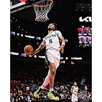 Photographie non signée du dunk Windmill de Stephon Castle des San Antonio Spurs
