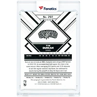 Carte autographiée Tim Duncan des San Antonio Spurs, collection Panini Hoops Tribute 2024-25, n° 297, n° 2/10