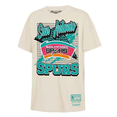 T-shirt rétro Mitchell & Ness naturel San Antonio Spurs pour tout-petit