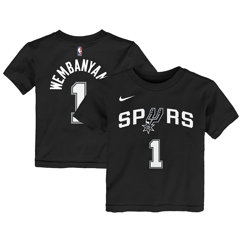 T-shirt Nike pour enfant en bas âge avec nom et numéro de Victor Wembanyama, icône des San Antonio Spurs
