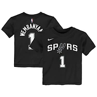 T-shirt Nike pour enfant en bas âge avec nom et numéro de Victor Wembanyama, icône des San Antonio Spurs