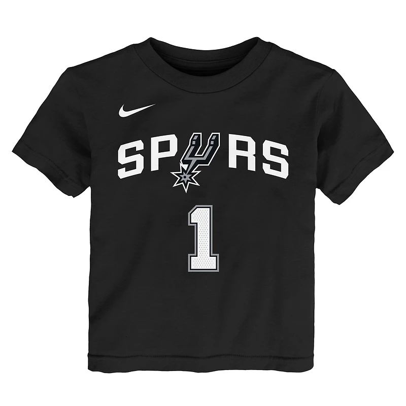 Toddler Nike Victor Wembanyama Black San Antonio Spurs Icon Name & Number T-Shirt