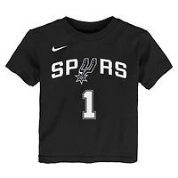 Toddler Nike Victor Wembanyama Black San Antonio Spurs Icon Name & Number T-Shirt