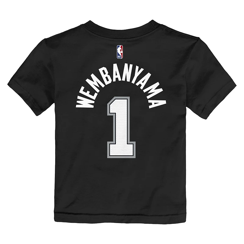 Toddler Nike Victor Wembanyama Black San Antonio Spurs Icon Name & Number T-Shirt