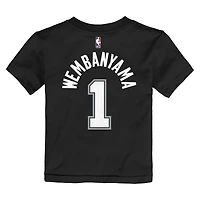 Toddler Nike Victor Wembanyama Black San Antonio Spurs Icon Name & Number T-Shirt