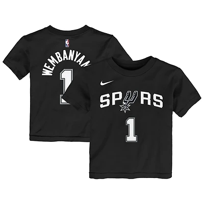 Toddler Nike Victor Wembanyama Black San Antonio Spurs Icon Name & Number T-Shirt