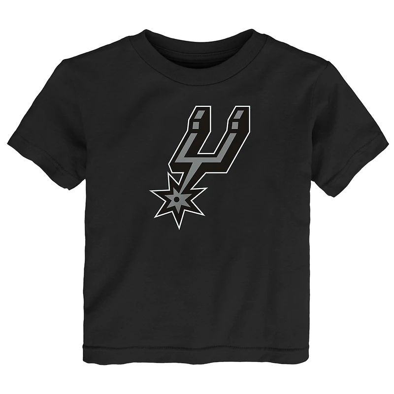 Toddler Outerstuff  Black San Antonio Spurs Primary Logo T-Shirt