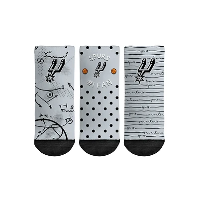 Toddler Rock Em Socks San Antonio Spurs #1 Fan 3-Pack Crew Socks Set