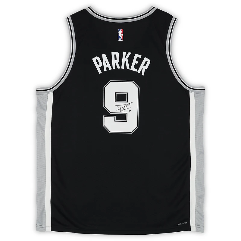 Tony Parker San Antonio Spurs Autographed Black Nike Icon Swingman Jersey