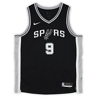 Maillot Nike Icon Swingman noir autographié par Tony Parker des San Antonio Spurs