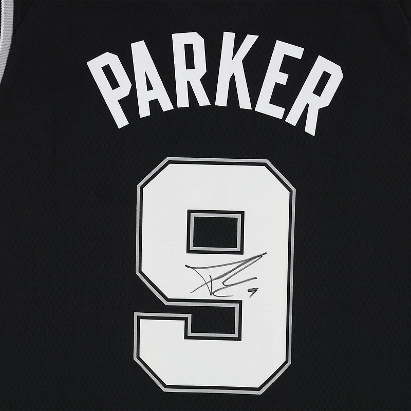 Tony Parker San Antonio Spurs Autographed Black Nike Icon Swingman Jersey