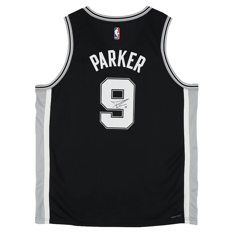 Tony Parker San Antonio Spurs Autographed Black Nike Icon Swingman Jersey