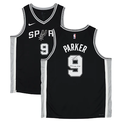 Tony Parker San Antonio Spurs Autographed Black Nike Icon Swingman Jersey with "07 Finals MVP" Inscription