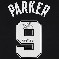 Tony Parker San Antonio Spurs Autographed Black Nike Icon Swingman Jersey with "HOF 23" Inscription