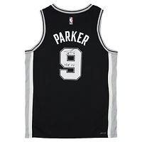Tony Parker San Antonio Spurs Autographed Black Nike Icon Swingman Jersey with "HOF 23" Inscription