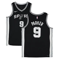 Tony Parker San Antonio Spurs Autographed Black Nike Icon Swingman Jersey with "HOF 23" Inscription