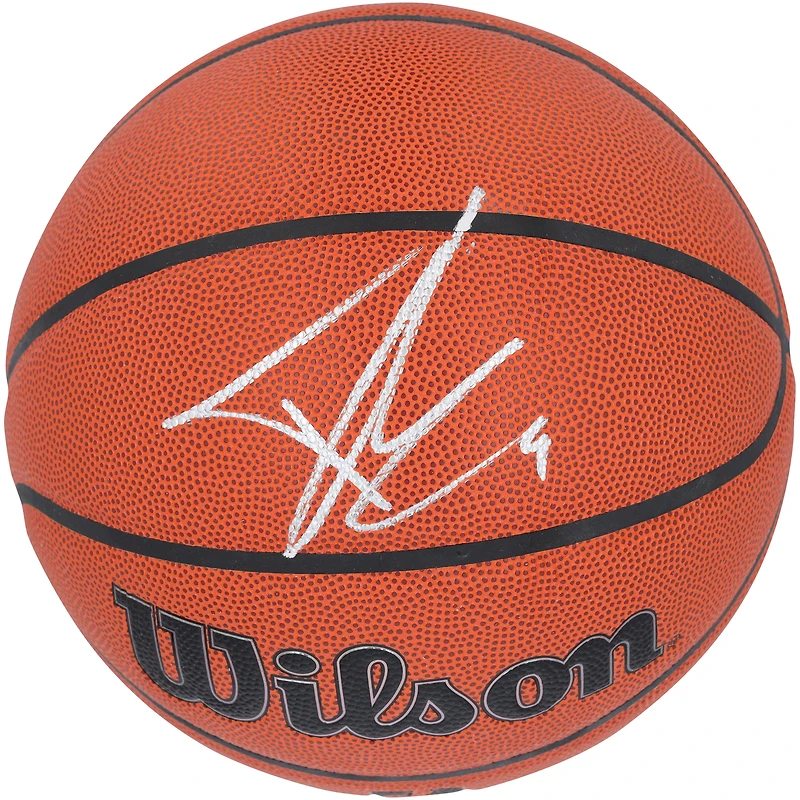 Ballon de basket-ball d'intérieur/extérieur Wilson Authentic Series autographié par Tony Parker San Antonio Spurs