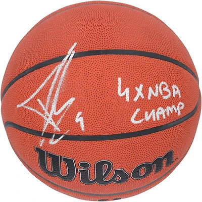 Tony Parker San Antonio Spurs Autographed Wilson Authentic Series Indoor/Outdoor Basketball with "4x NBA Champ" Inscription