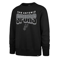 Unisex '47  Black San Antonio Spurs Brush By Headline Crewneck Sweatshirt