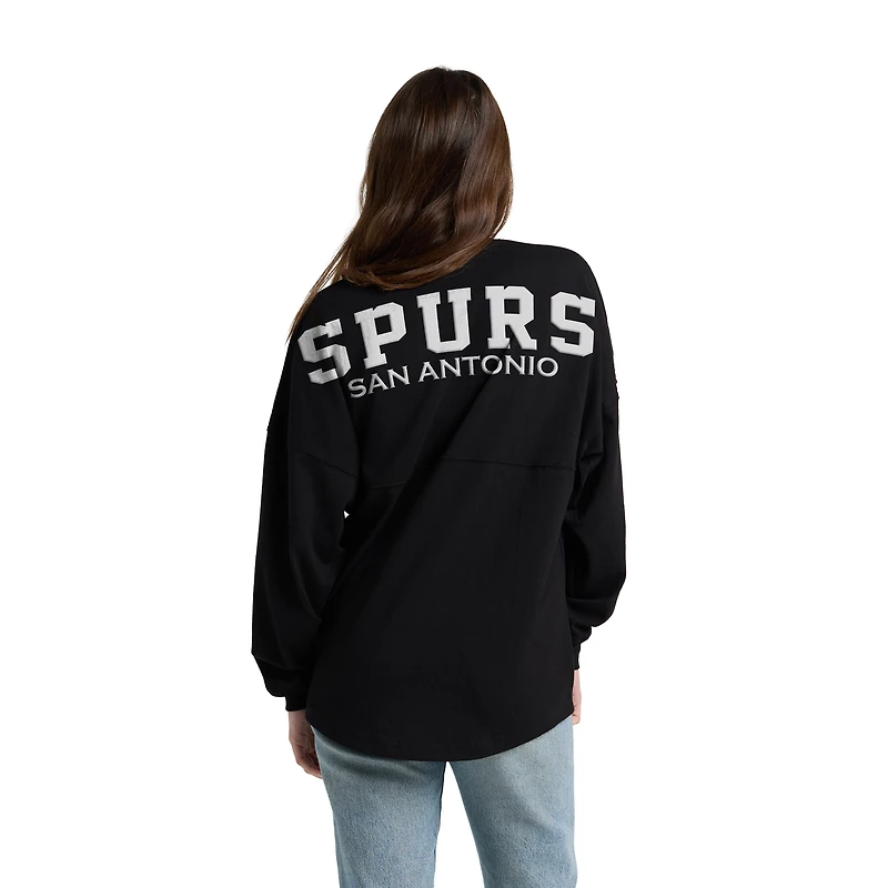 Unisex Fanatics Black San Antonio Spurs Spirit Jersey Long Sleeve T-Shirt