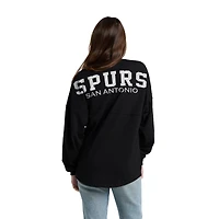 Unisex Fanatics  Black San Antonio Spurs Spirit Jersey Long Sleeve T-Shirt