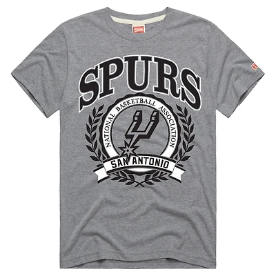 Unisex Homage Gray San Antonio Spurs Crest Tri-Blend T-Shirt