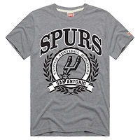 Unisex Homage  Gray San Antonio Spurs Crest Tri-Blend T-Shirt