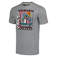 Hommage unisexe Victor Wembanyama Gris San Antonio Spurs SkyBox Player T-shirt triple mélange