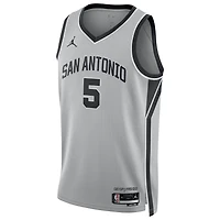 Maillot Swingman unisexe Jordan Brand Stephon Castle Silver San Antonio Spurs - Édition Statement